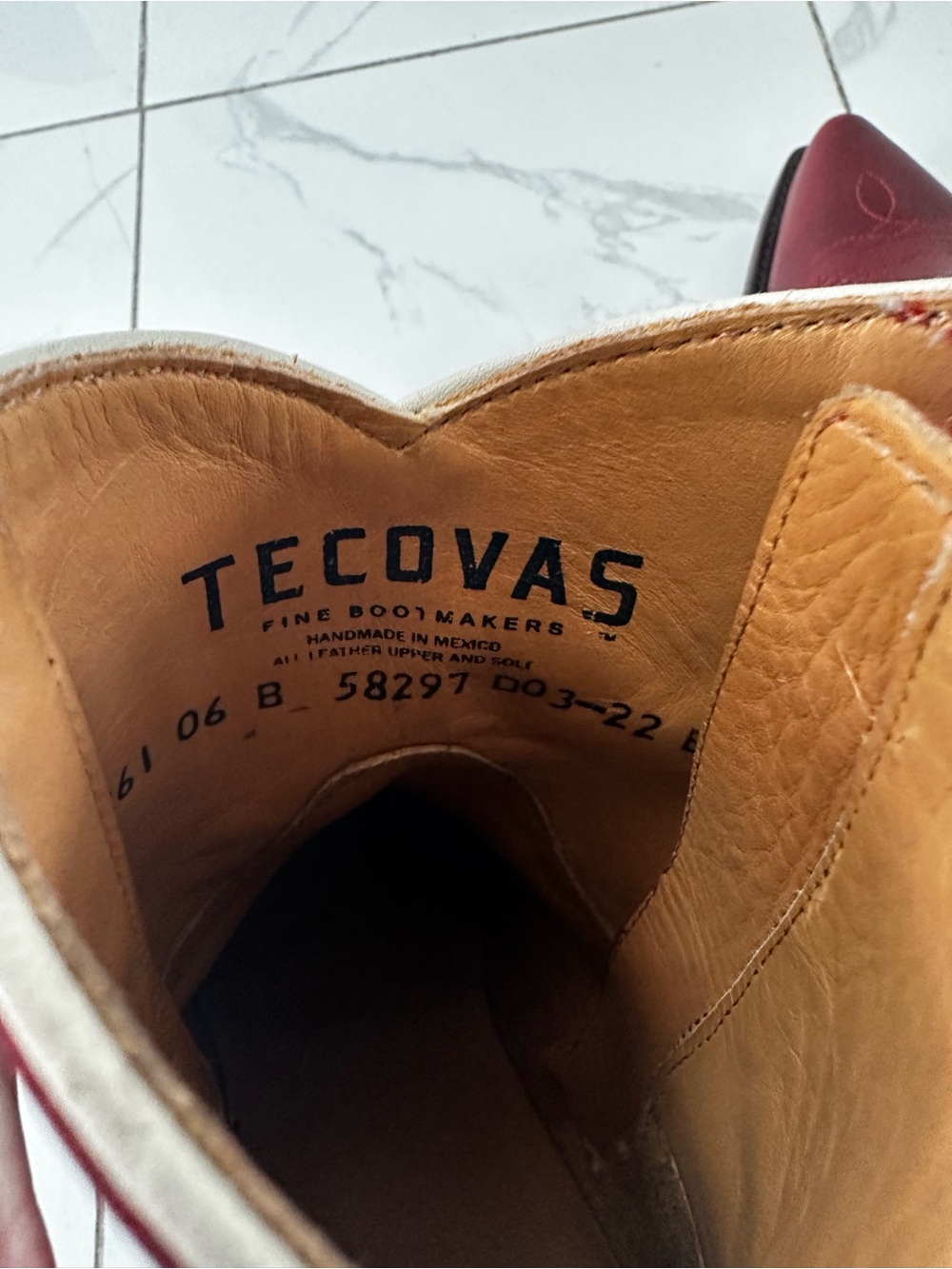 Tecovas The Daisy Scarlet (Red) Ankle Boots - Picture 7 of 10